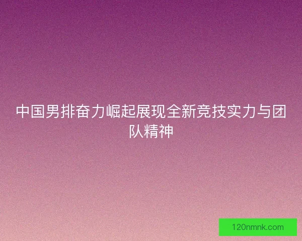 中国男排奋力崛起展现全新竞技实力与团队精神